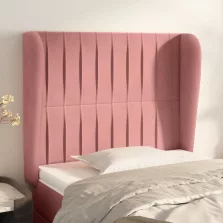   vidaXL rózsaszín bársony fejtámla szárnyakkal 93x23x118/128 cm
