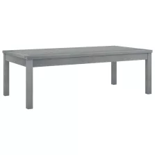  vidaXL szürke tömör akácfa dohányzóasztal 100 x 50 x 33 cm