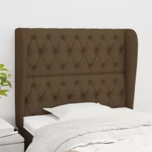   vidaXL sötétbarna szövet fejtámla szárnyakkal 103 x 23 x 118/128 cm