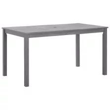   vidaXL szürke antikolt tömör akácfa kerti asztal 140 x 80 x 74 cm