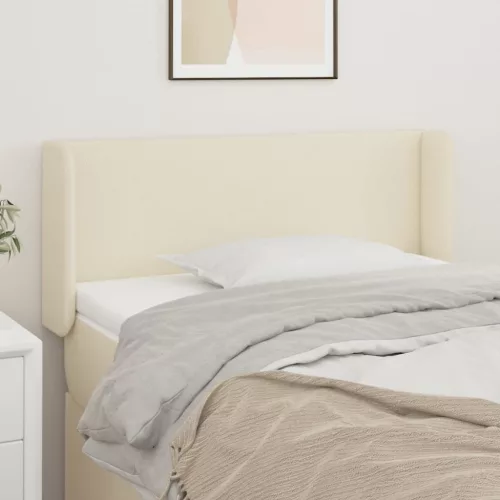 vidaXL krémszínű műbőr szárnyas fejtámla 83x16x78/88 cm
