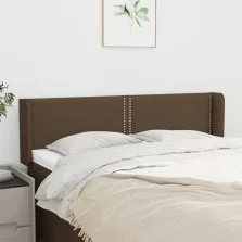 vidaXL sötétbarna szövet fejtámla 147x16x78/88 cm