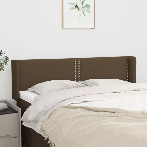 vidaXL sötétbarna szövet fejtámla 147x16x78/88 cm