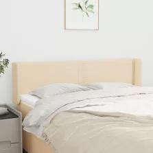 vidaXL krémszínű szövet fejtámla 147x16x78/88 cm