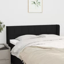 vidaXL fekete szövet fejtámla szárnyakkal 147x16x78/88 cm