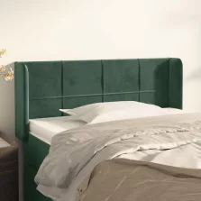 vidaXL sötétzöld bársony fejtámla 83x16x78/88 cm