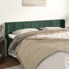   vidaXL sötétzöld bársony szárnyas fejtámla 203x16x78/88 cm