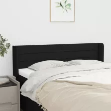vidaXL fekete szövet fejtámla szárnyakkal 147x16x78/88 cm