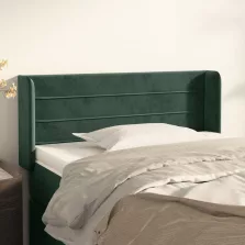 vidaXL sötétzöld bársony fejtámla 83x16x78/88 cm
