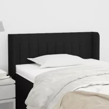 vidaXL fekete szövet fejtámla szárnyakkal 93x16x78/88 cm