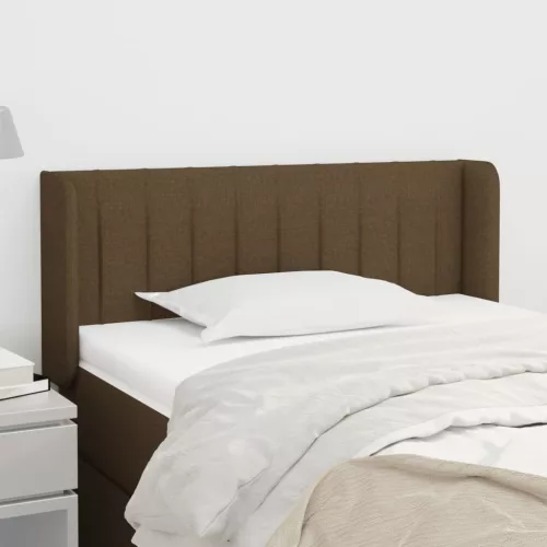 vidaXL sötétbarna szövet fejtámla 93x16x78/88 cm