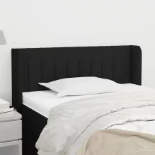 vidaXL fekete szövet fejtámla szárnyakkal 103x16x78/88 cm