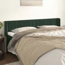   vidaXL sötétzöld bársony szárnyas fejtámla 163x16x78/88 cm
