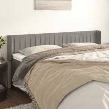   vidaXL világosszürke bársony szárnyas fejtámla 183x16x78/88 cm