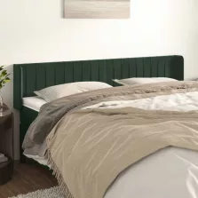   vidaXL sötétzöld bársony szárnyas fejtámla 183x16x78/88 cm