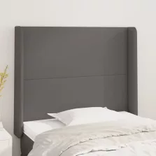   vidaXL szürke műbőr fejtámla szárnyakkal 83x16x118/128 cm