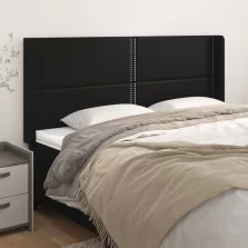   vidaXL fekete műbőr fejtámla szárnyakkal 203x16x118/128 cm
