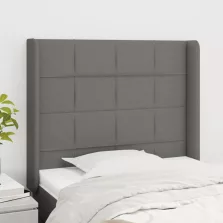   vidaXL sötétszürke szövet fejtámla szárnyakkal 103x16x118/128 cm