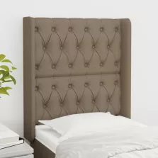   vidaXL tópszínű szövet fejtámla szárnyakkal 83x16x118/128 cm