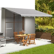   vidaXL antracitszürke és fehér csere napellenző ponyva 5 x 3 m