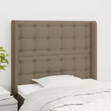   vidaXL tópszínű szövet fejtámla szárnyakkal 103x16x118/128 cm