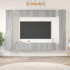   vidaXL 10 részes szürke sonoma színű szerelt fa TV-szekrényszett