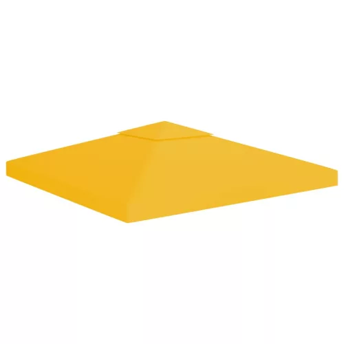 vidaXL sárga kétszintes pavilon-tetőponyva 310 g/m² 3 x 3 m