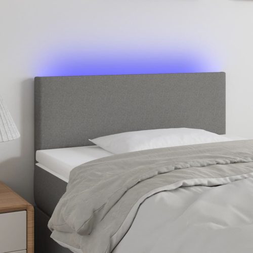 vidaXL sötétszürke szövet LED-es fejtámla 80 x 5 x 78/88 cm