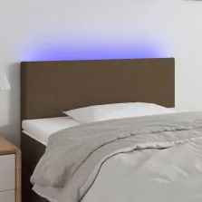   vidaXL sötétbarna szövet LED-es fejtámla 80 x 5 x 78/88 cm