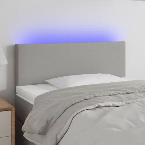 vidaXL világosszürke szövet LED-es fejtámla 90x5x78/88 cm