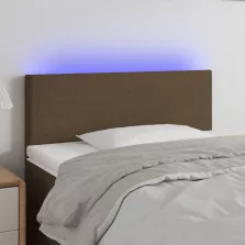 vidaXL sötétbarna szövet LED-es fejtámla 90x5x78/88 cm
