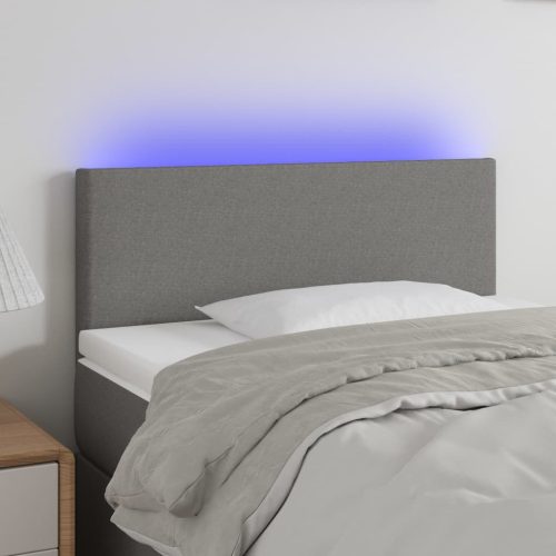 vidaXL sötétszürke szövet LED-es fejtámla 100x5x78/88 cm