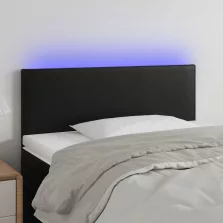vidaXL fekete műbőr LED-es fejtámla 80 x 5 x 78/88 cm