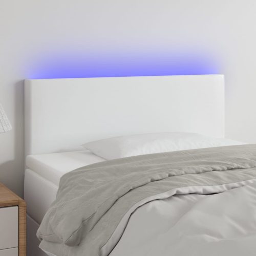 vidaXL fehér műbőr LED-es fejtámla 80 x 5 x 78/88 cm