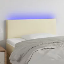   vidaXL krémszínű műbőr LED-es fejtámla 80 x 5 x 78/88 cm