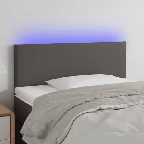 vidaXL szürke műbőr LED-es fejtámla 80 x 5 x 78/88 cm