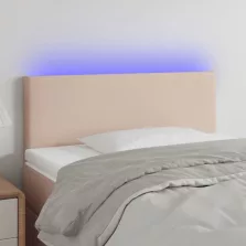 vidaXL fekete műbőr LED-es fejtámla 90 x 5 x 78/88 cm