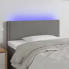   vidaXL sötétszürke szövet LED-es fejtámla 80 x 5 x 78/88 cm