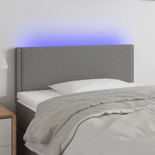 vidaXL sötétszürke szövet LED-es fejtámla 80 x 5 x 78/88 cm
