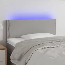   vidaXL világosszürke szövet LED-es fejtámla 100x5x78/88 cm
