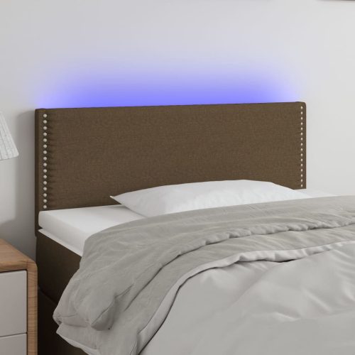 vidaXL sötétbarna szövet LED-es fejtámla 100x5x78/88 cm