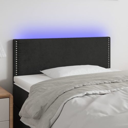 vidaXL fekete bársony LED-es fejtámla 90x5x78/88 cm