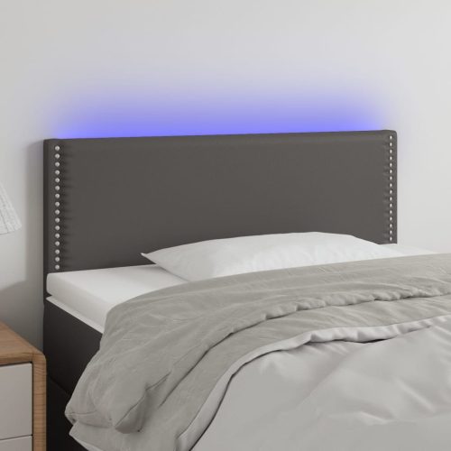 vidaXL szürke műbőr LED-es fejtámla 80 x 5 x 78/88 cm