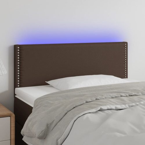 vidaXL barna műbőr LED-es fejtámla 90 x 5 x 78/88 cm