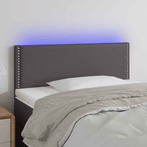 vidaXL szürke műbőr LED-es fejtámla 90 x 5 x 78/88 cm