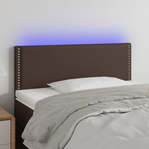 vidaXL barna műbőr LED-es fejtámla 100 x 5 x 78/88 cm