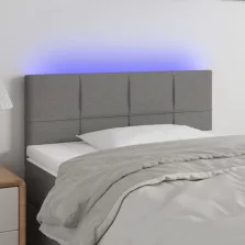   vidaXL sötétszürke szövet LED-es fejtámla 80 x 5 x 78/88 cm