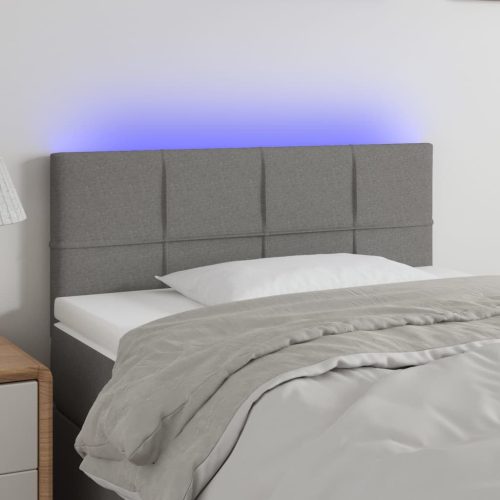 vidaXL sötétszürke szövet LED-es fejtámla 80 x 5 x 78/88 cm