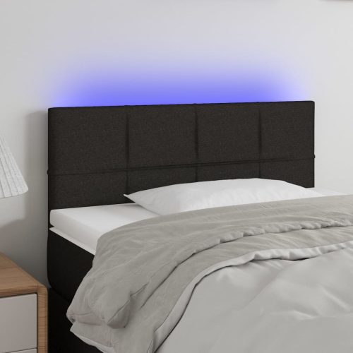 vidaXL fekete szövet LED-es fejtámla 90x5x78/88 cm