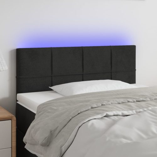 vidaXL fekete bársony LED-es fejtámla 100x5x78/88 cm